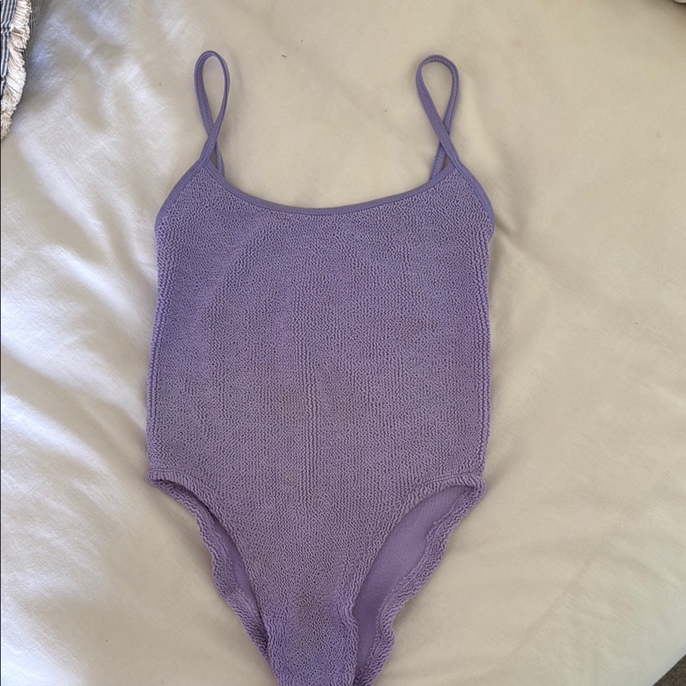 Hunza G Lilac One Piece Swimsuit